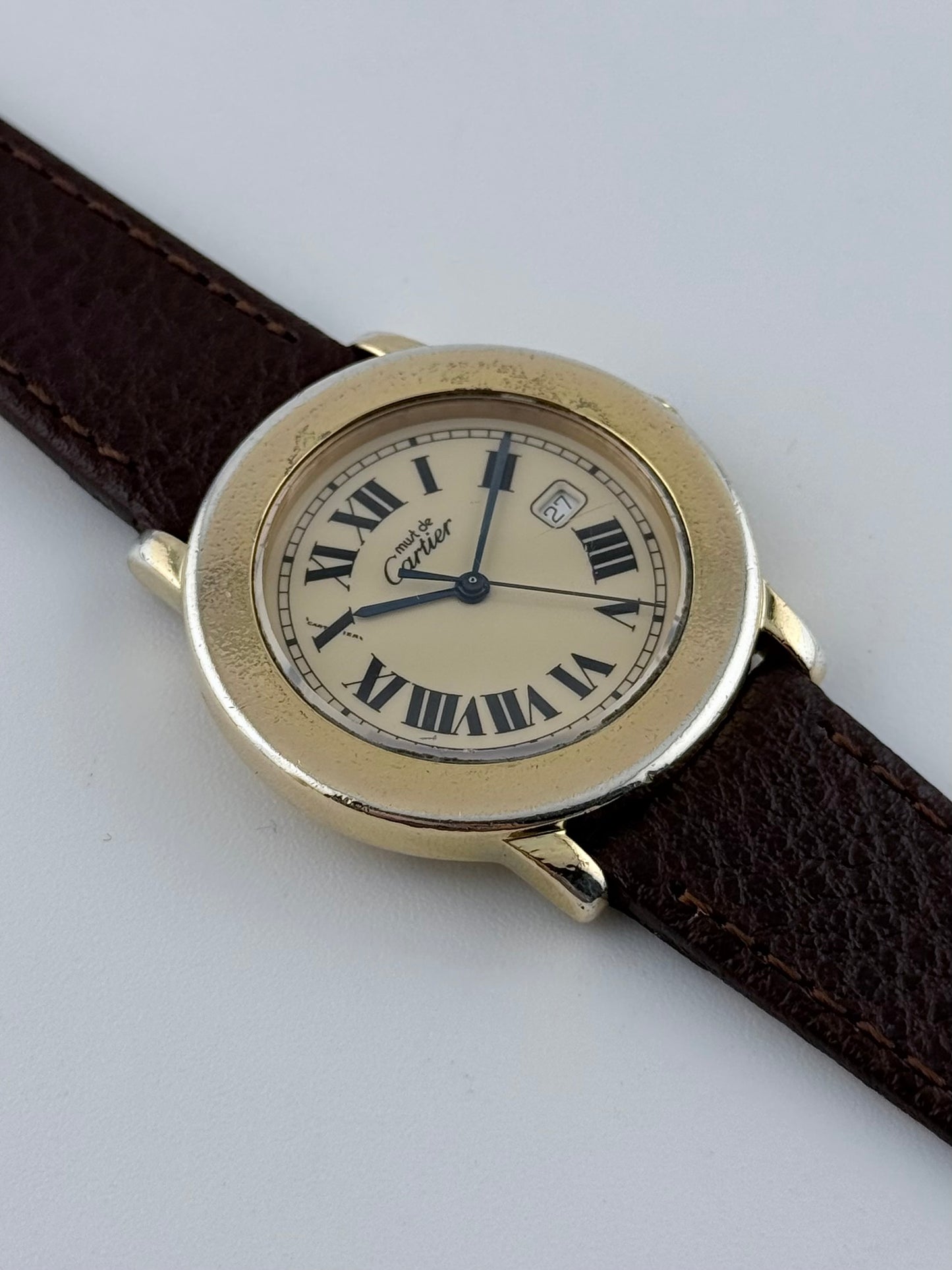 Cartier Must De Quartz Ronde Date 1800-1 - Champagne Dial