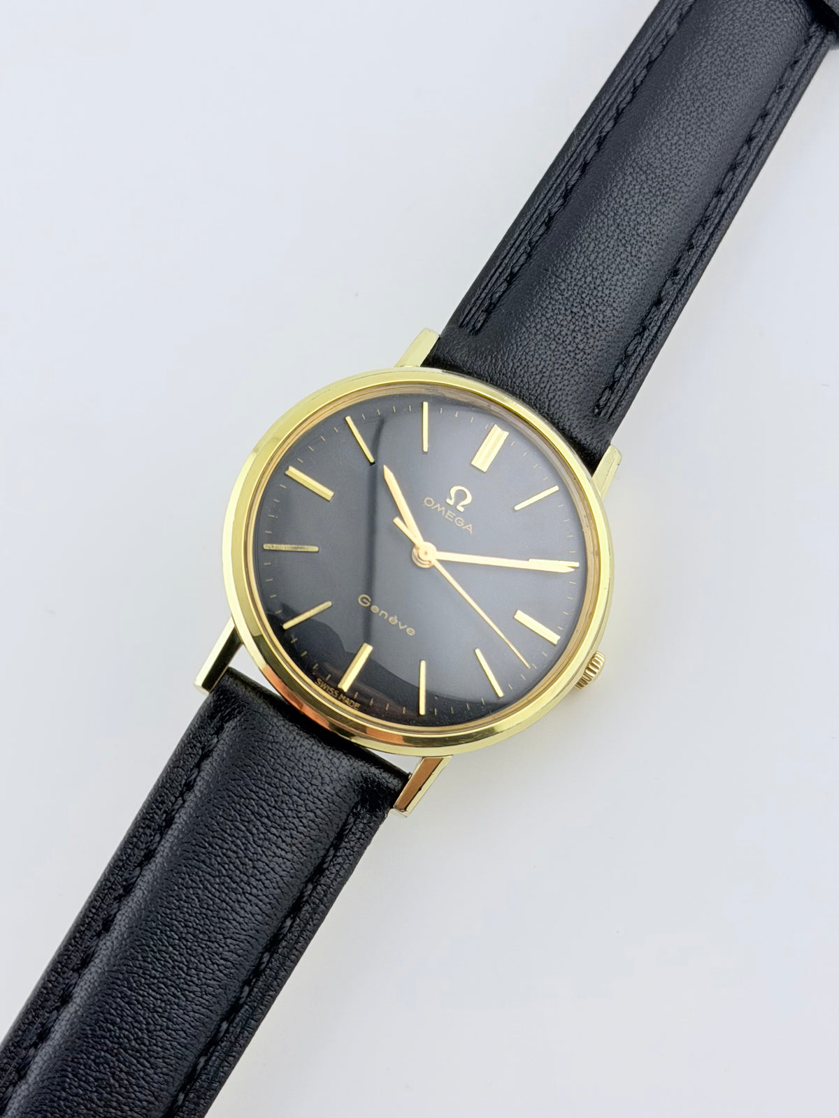 Omega Geneve Manual Wind 131.019SP - Rare Black Dial