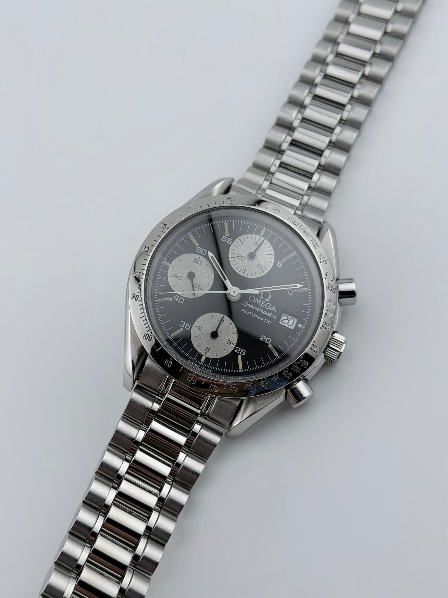 Omega Speedmaster Automatic Date - 175.0043 - Rare Reverse Panda Dial