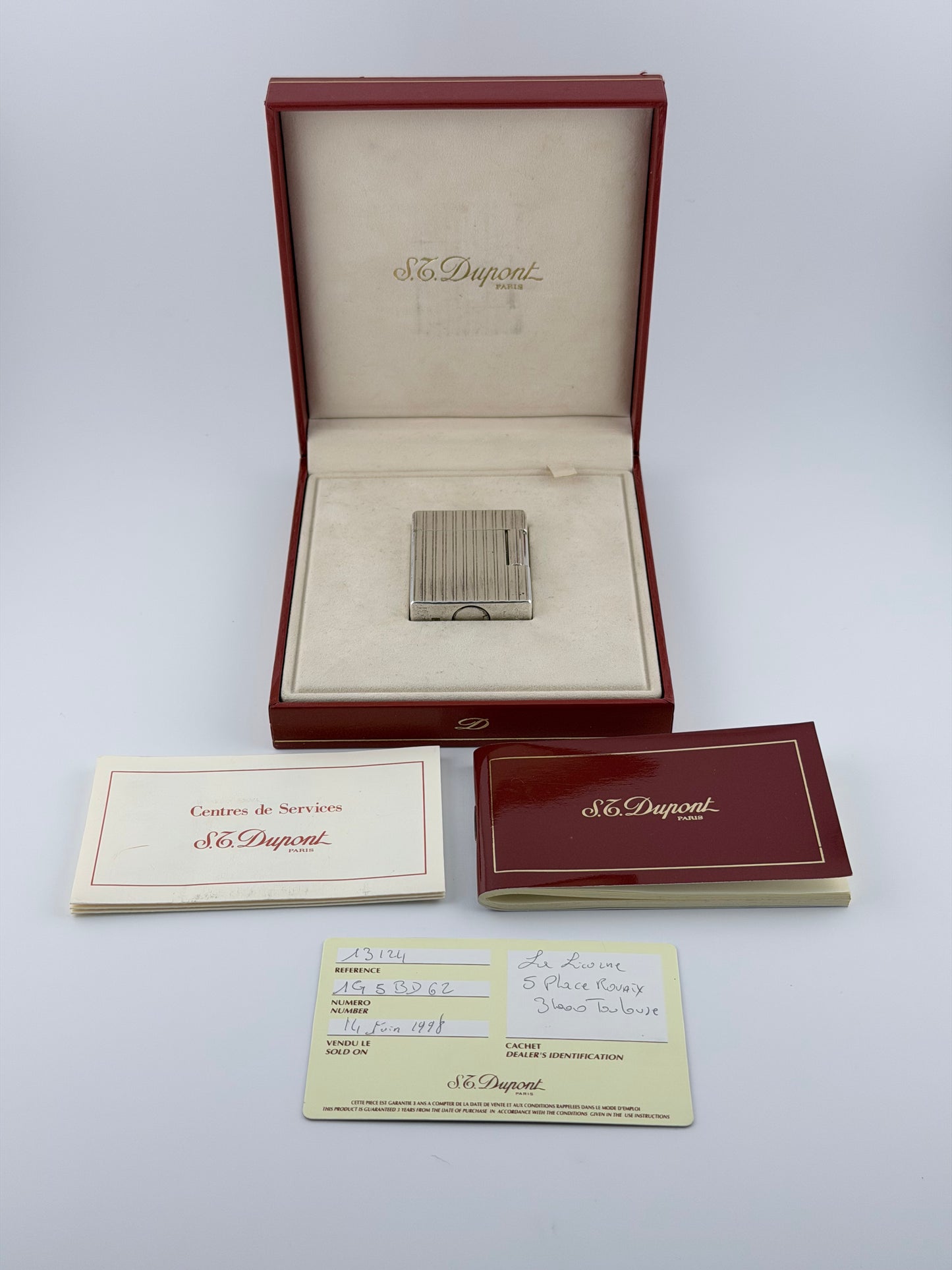 St Dupont Ligne 1 Lighter - 1990s - Box and Papers