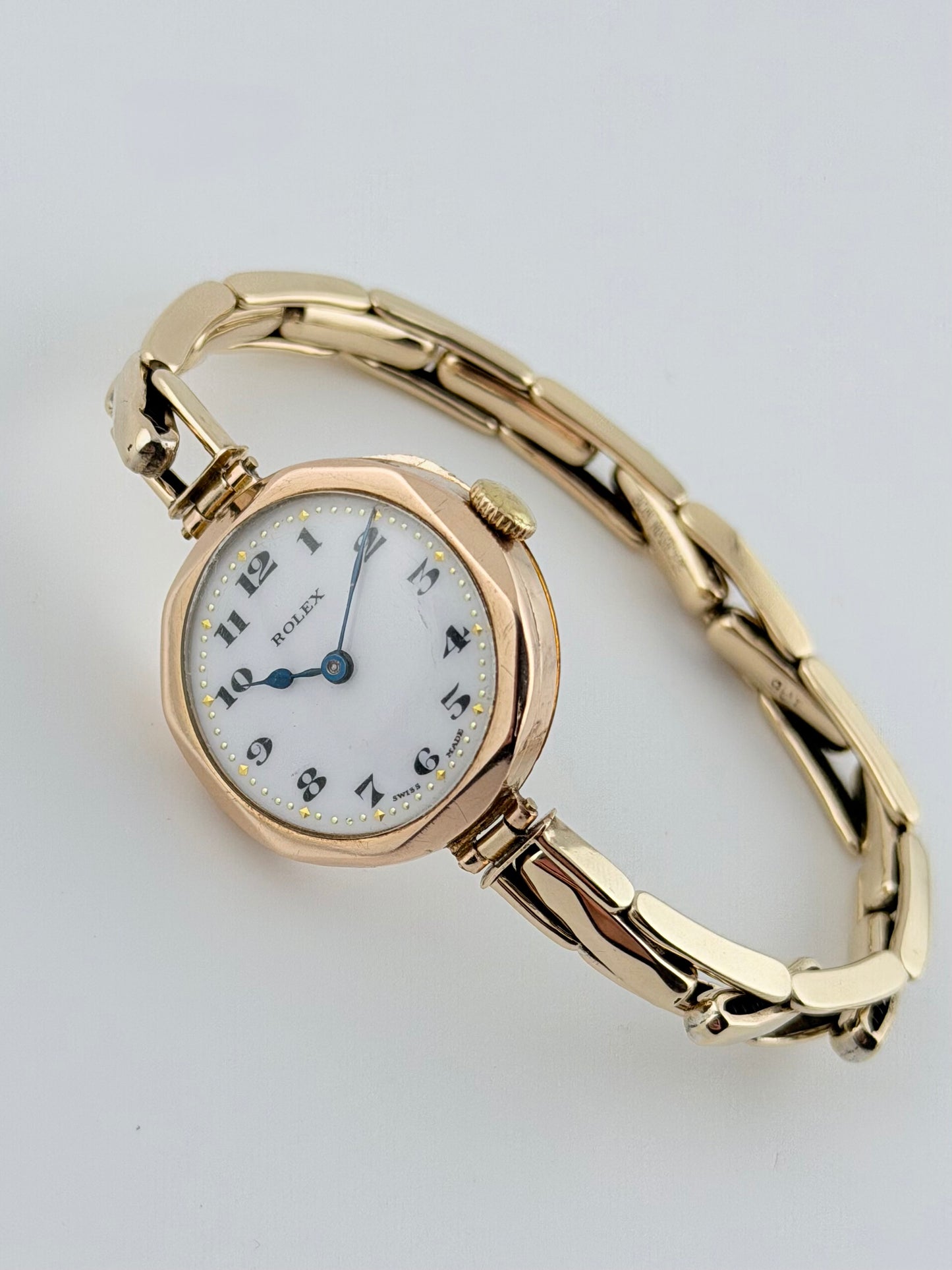 Rolex Ladies Cocktail Watch Manual Wind - Rare 1930 - Solid 9ct Gold