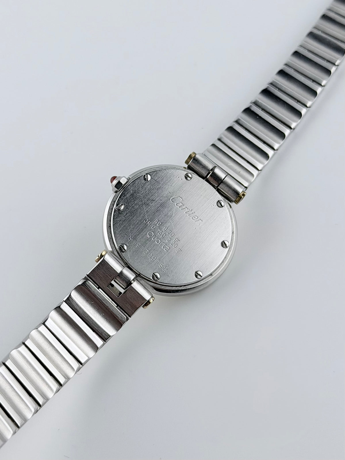 Cartier Santos Vendome Quartz - 81913 Bicolour - Burgundy Dial - Ladies