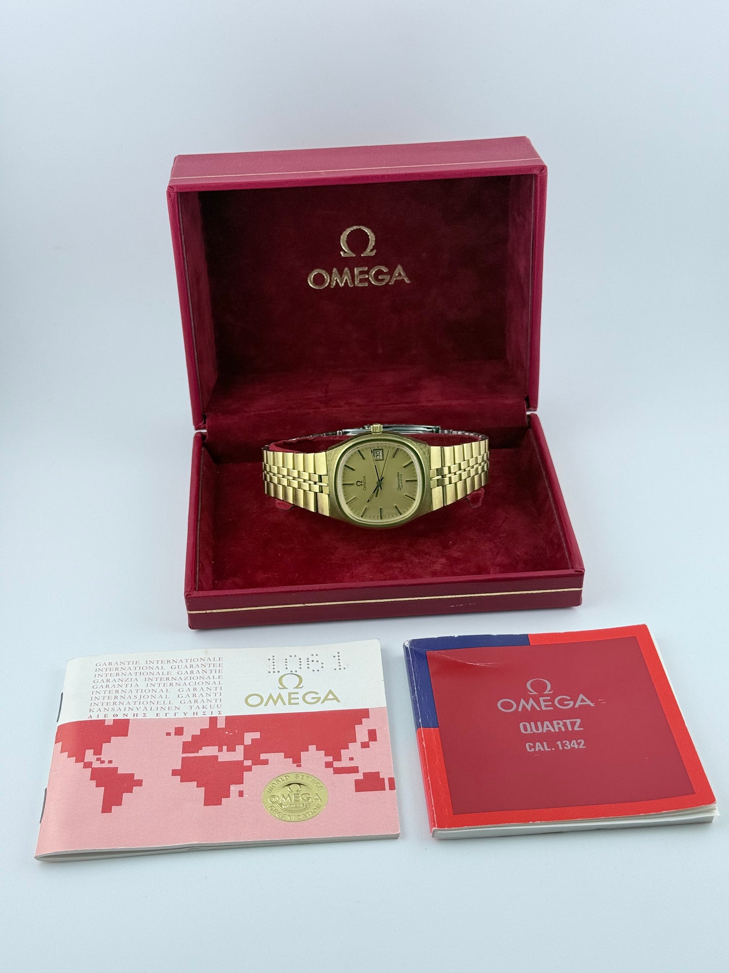 Omega Seamaster Quartz Date 196.0156 - Original Bracelet - FULL SET