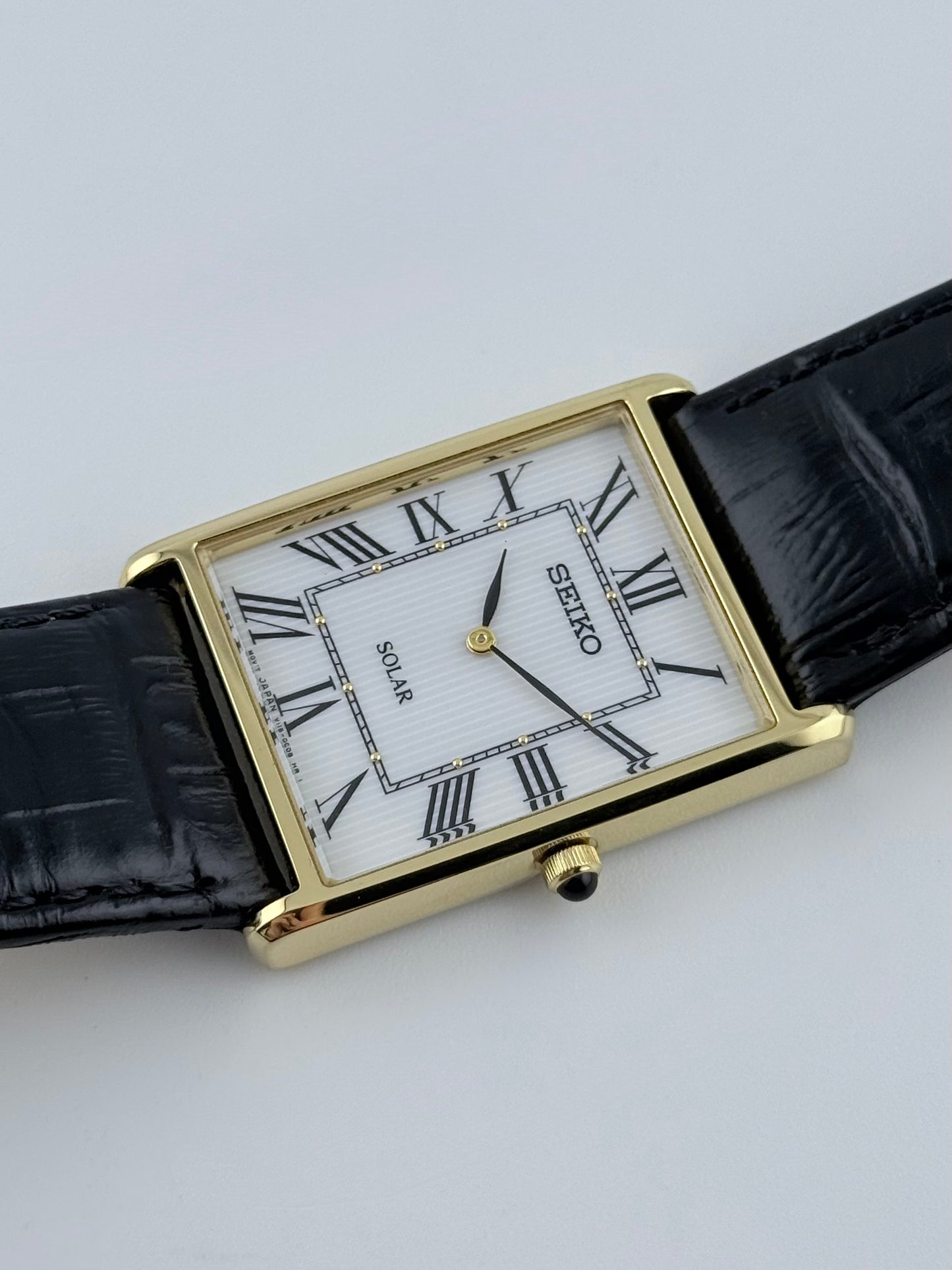 Seiko Tank Quartz V115-0BC0 - Original Strap, Buckle, Box and Manual - Near Mint