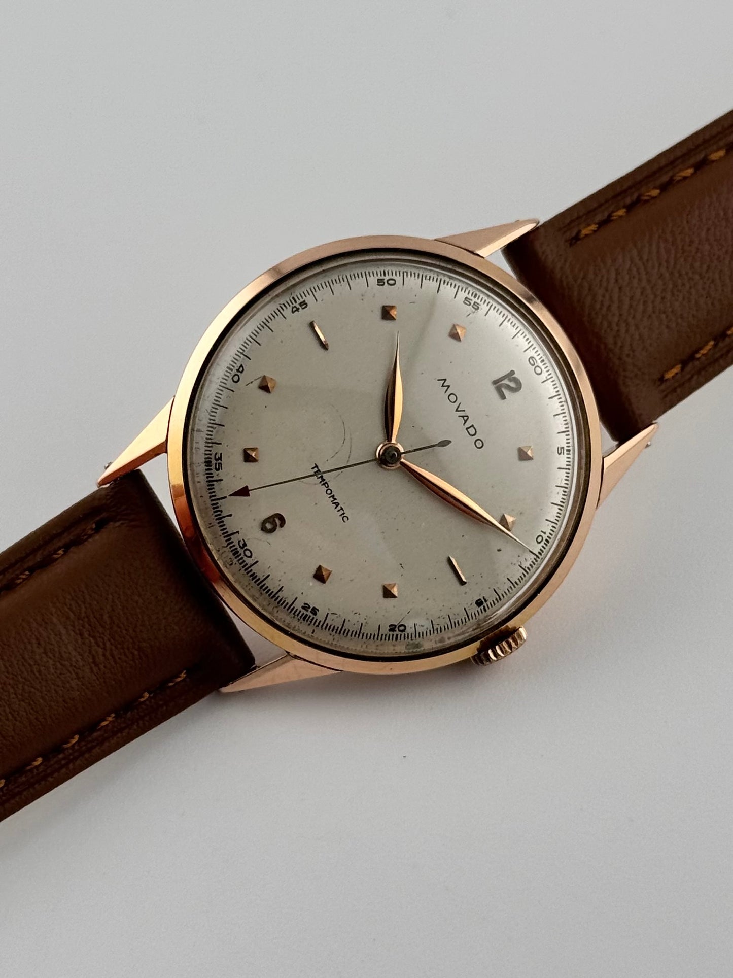 Movado Tempomatic Bumper - 18ct Rose Gold - Collector's Watch