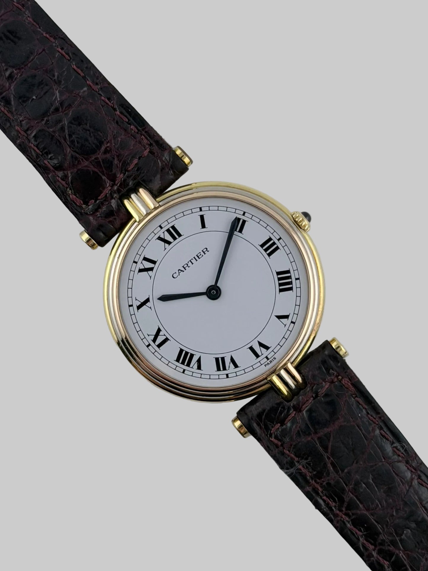 Cartier must de Vendome Quartz - 8100 - 18ct solid gold Trinity - Box and Papers