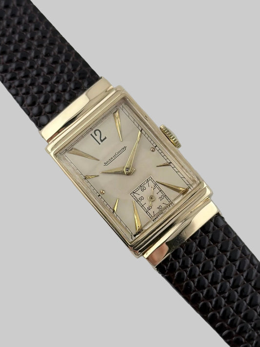 Jaeger LeCoultre Tank Manual Wind Sub Seconds - 14ct Solid Gold - Rare