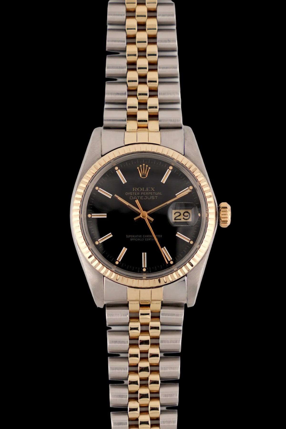 Rolex Datejust Oyster Perpetual 16013 - Two-Tone - Black Dial - Exceptional Condition