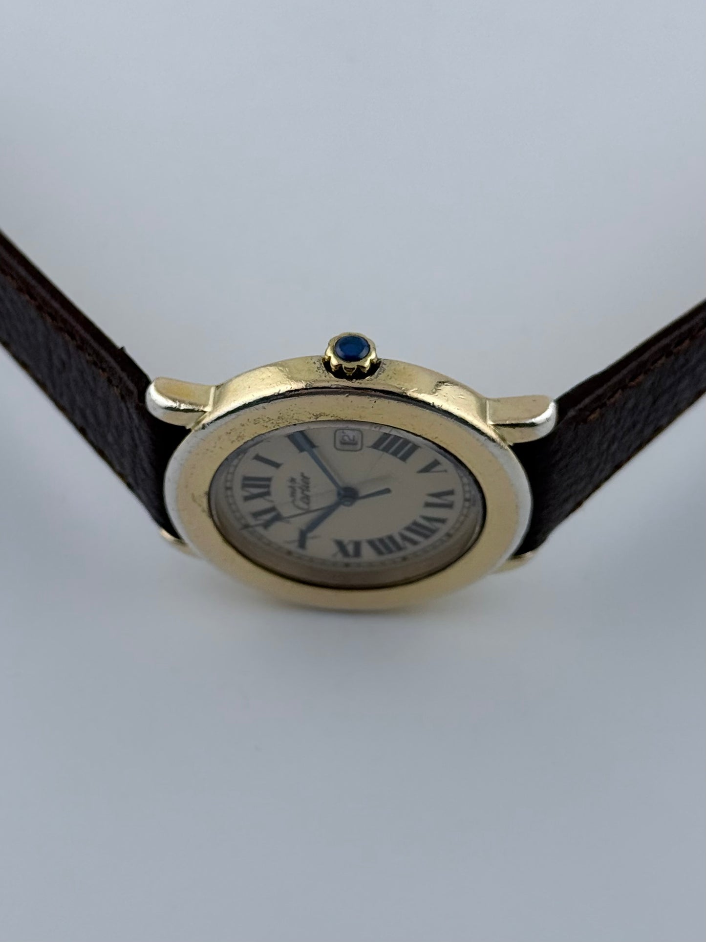 Cartier Must De Quartz Ronde Date 1800-1 - Champagne Dial