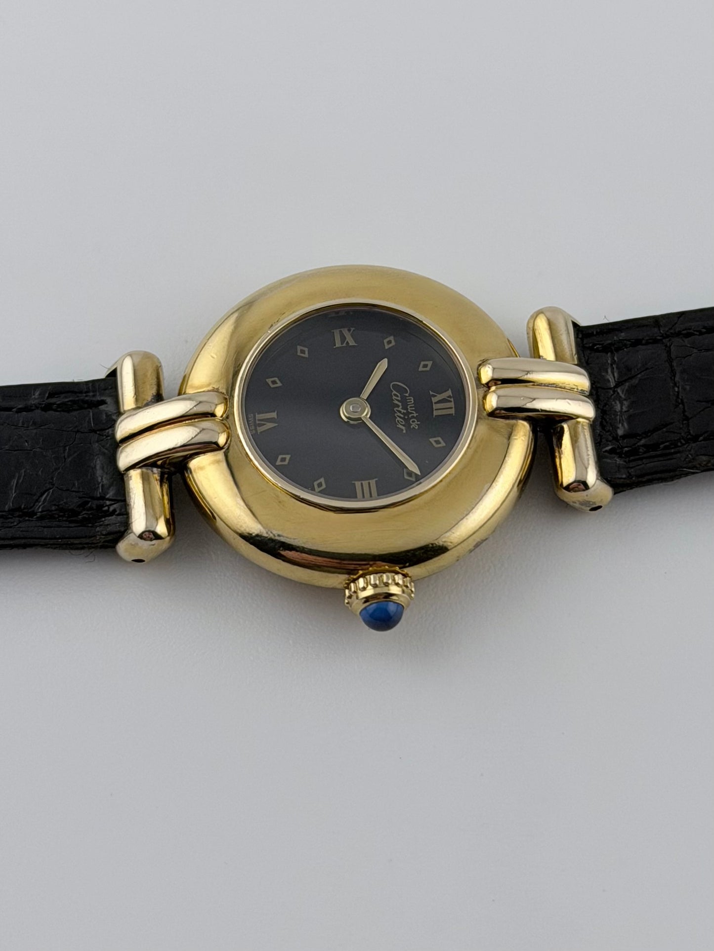 Cartier must de Colisee Quartz - 590002 - Ladies - Onyx Dial - Original Strap