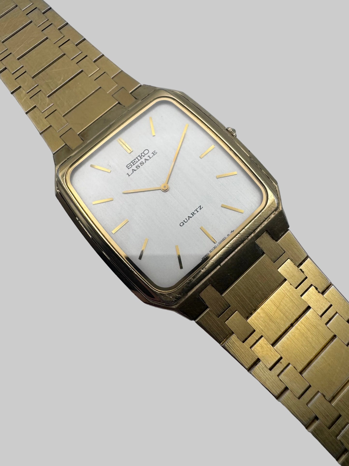 Seiko Lassale Tank Quartz 6730-5249 - Audemars Piguet Style Bracelet