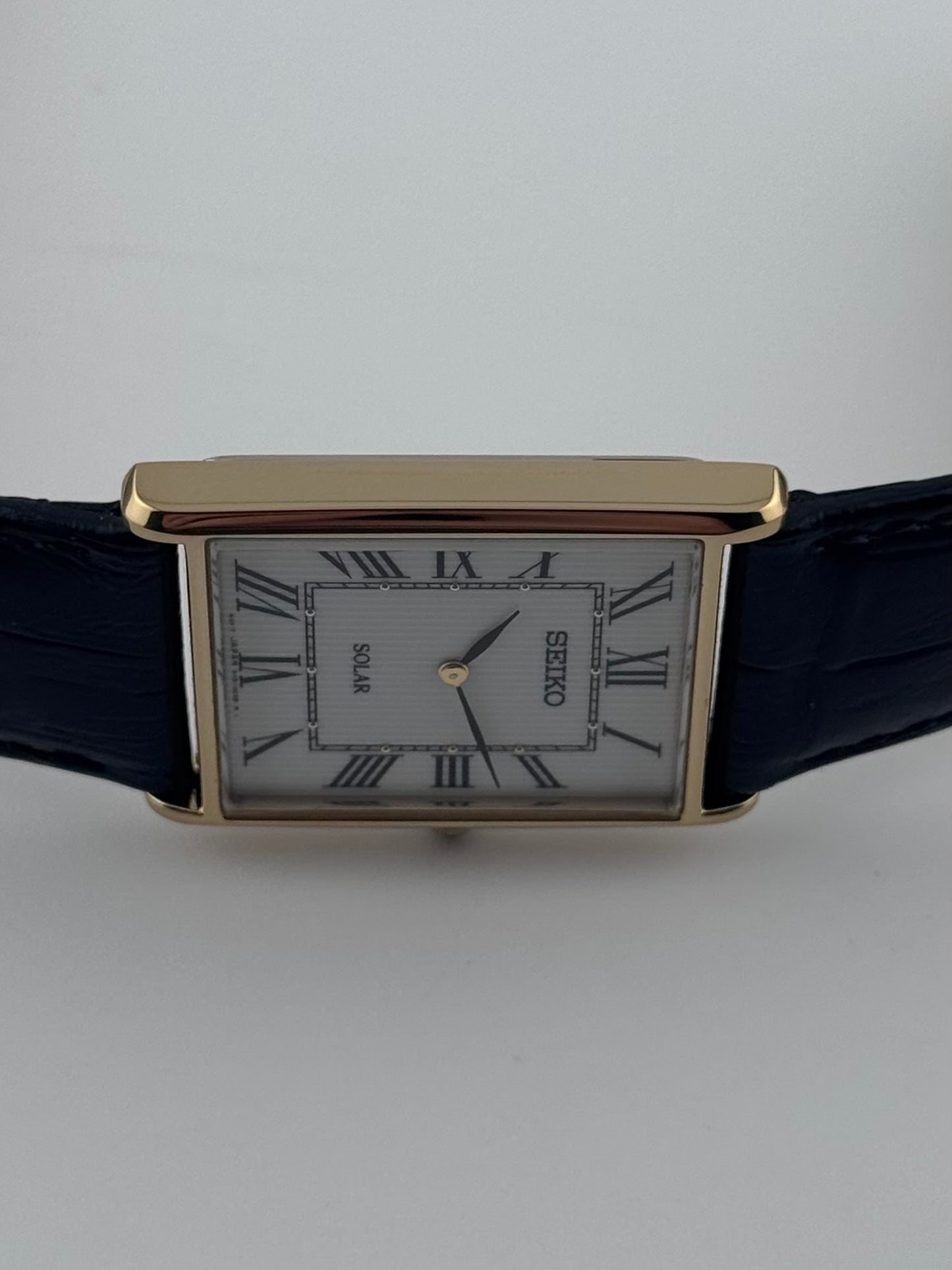 Seiko Tank Quartz V115-0BC0 - Original Strap, Buckle, Box and cartificate - Near Mint