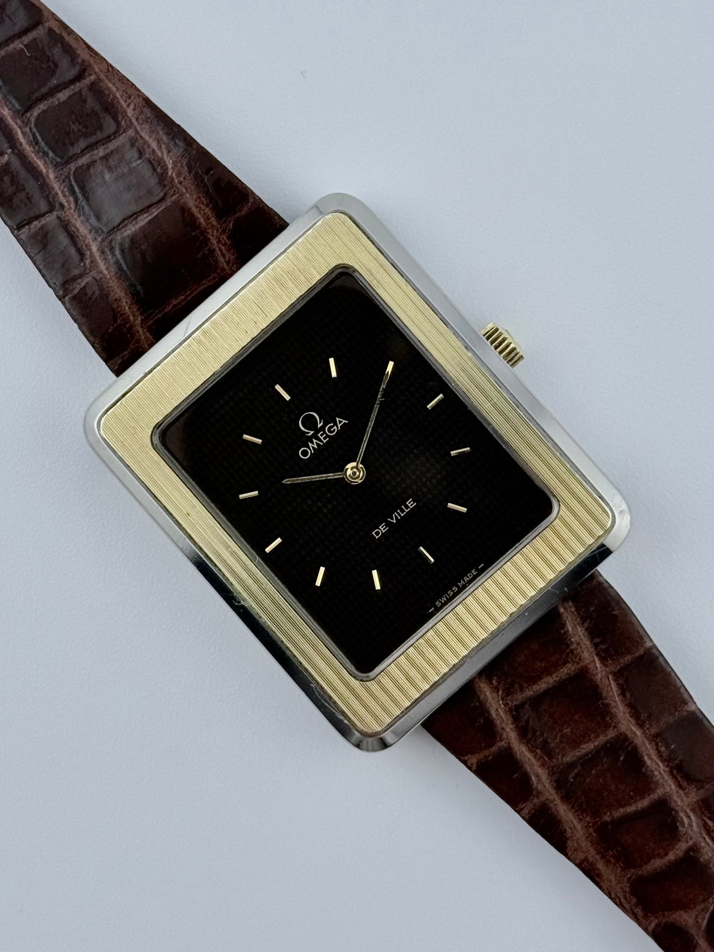 Omega DeVille ‘Pave D’or’ Manual Wind Tank Dress Watch - 111.0136