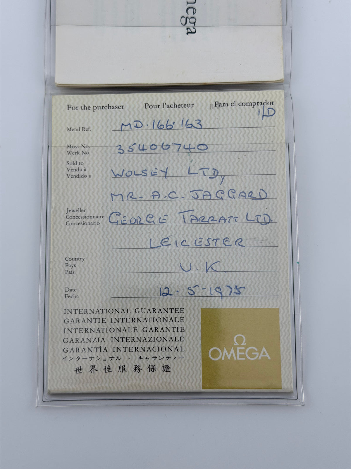 Omega Geneve Automatic Date - 166.0163 - Original Box And Papers
