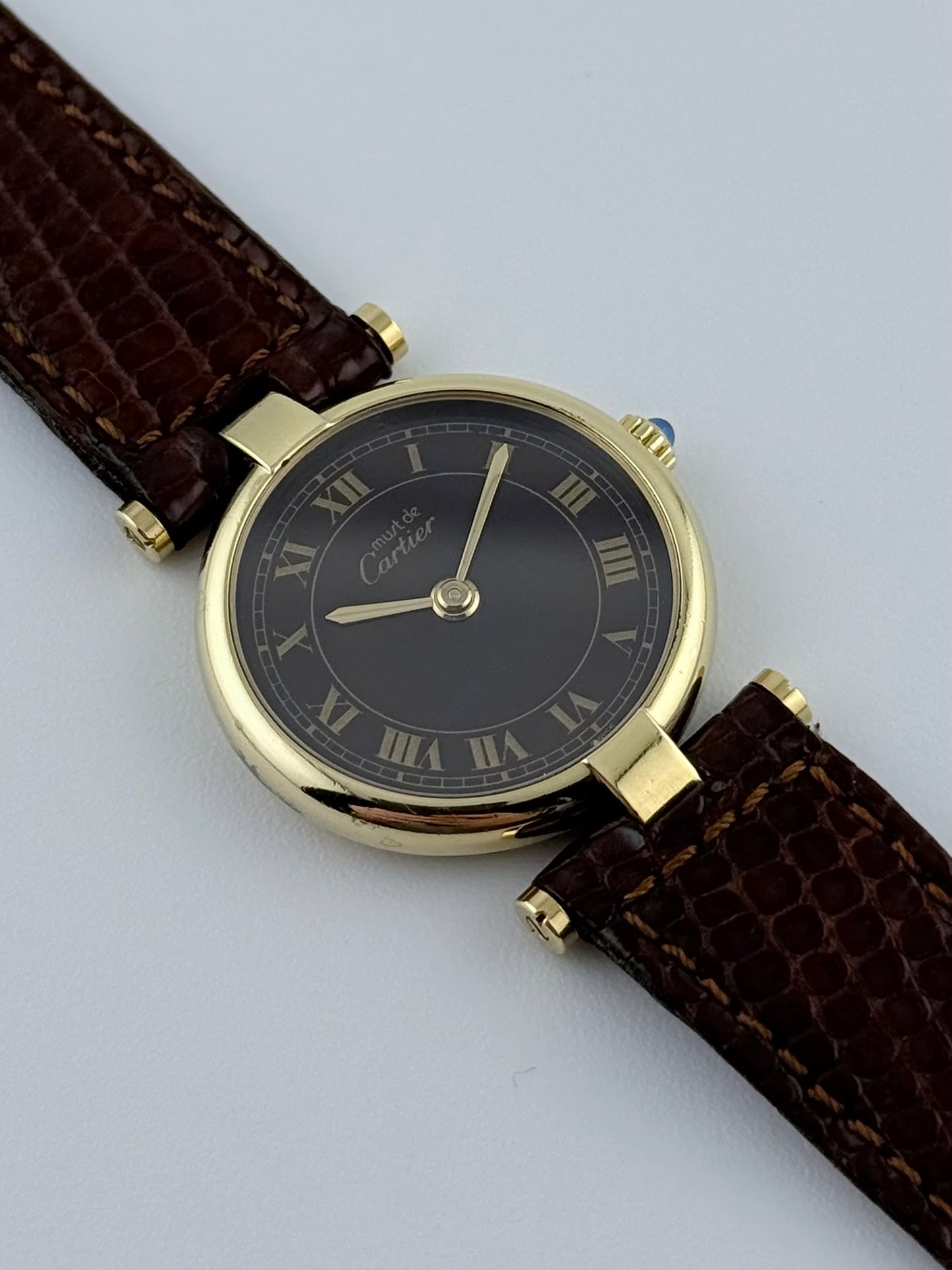 Cartier Must de Cartier Paris Quartz - 18 - Brown Wood Dial - Ladies