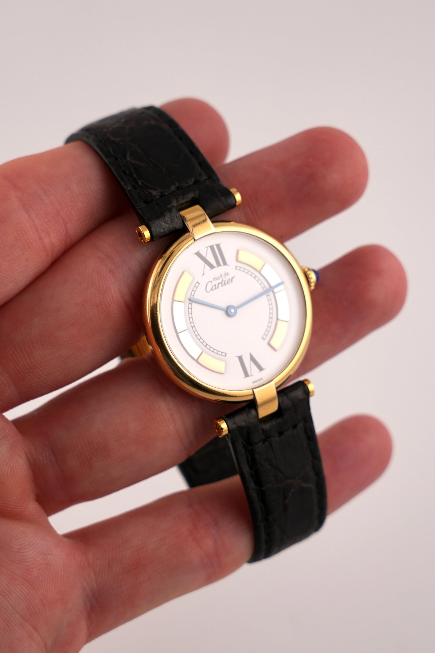 Cartier must de  Vendôme Quartz - 590003 - Trinity Dial - Original Strap