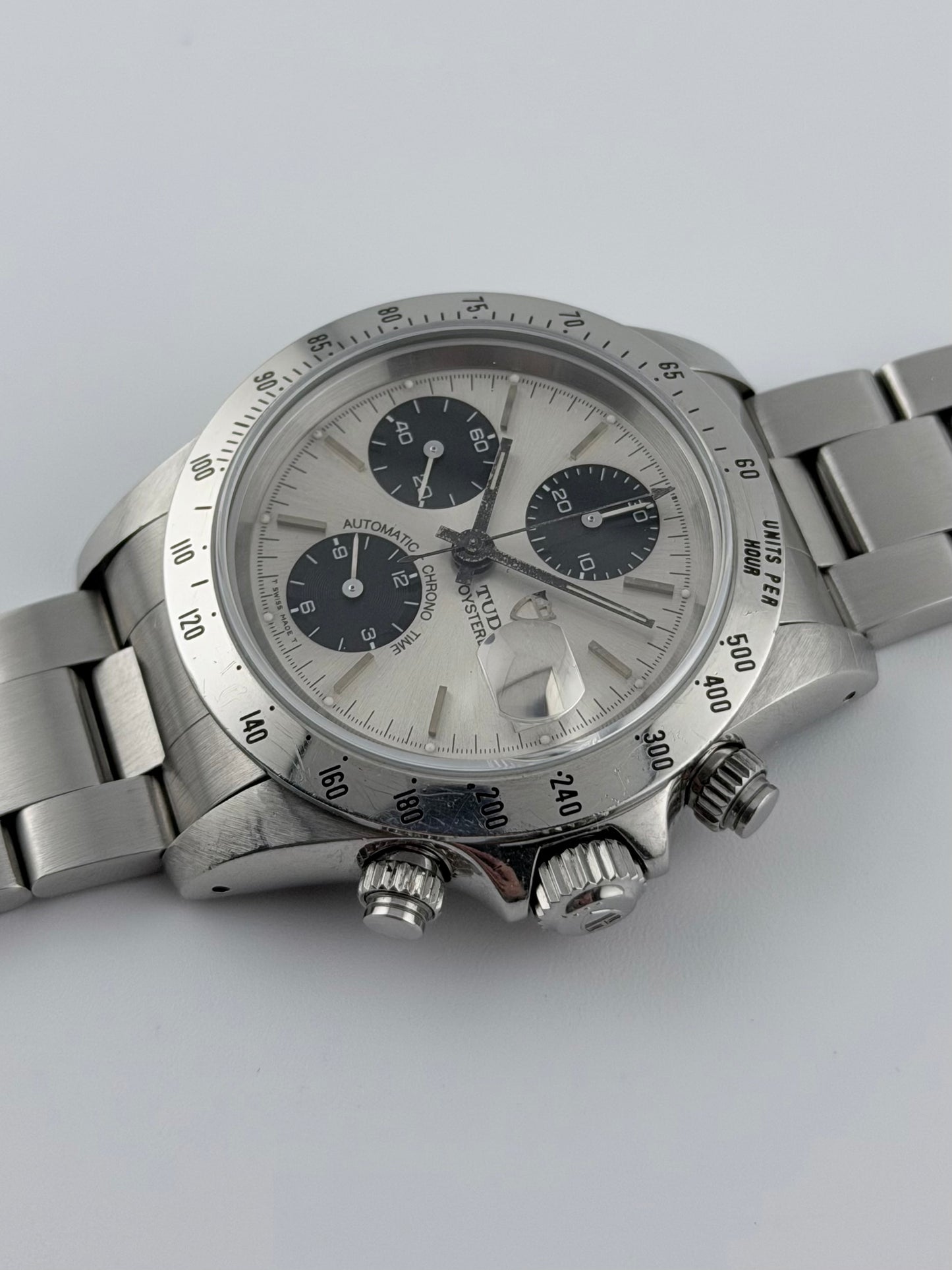 Tudor Oysterdate Automatic Chrono Time - 79280 - Silver Panda Dial - FULL SET!