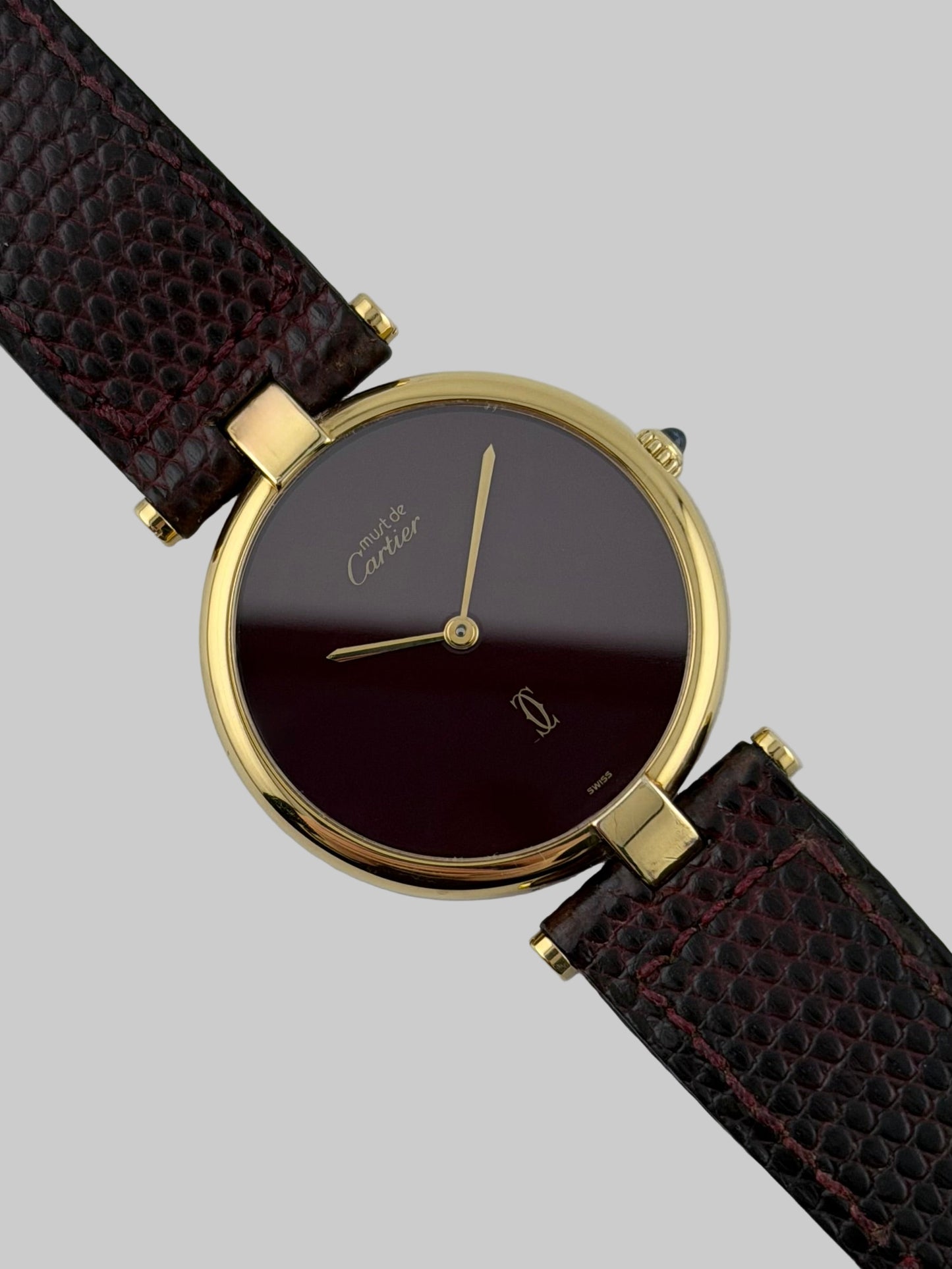 Cartier Must De Vendome Quartz - 17 - Burgundy Dial