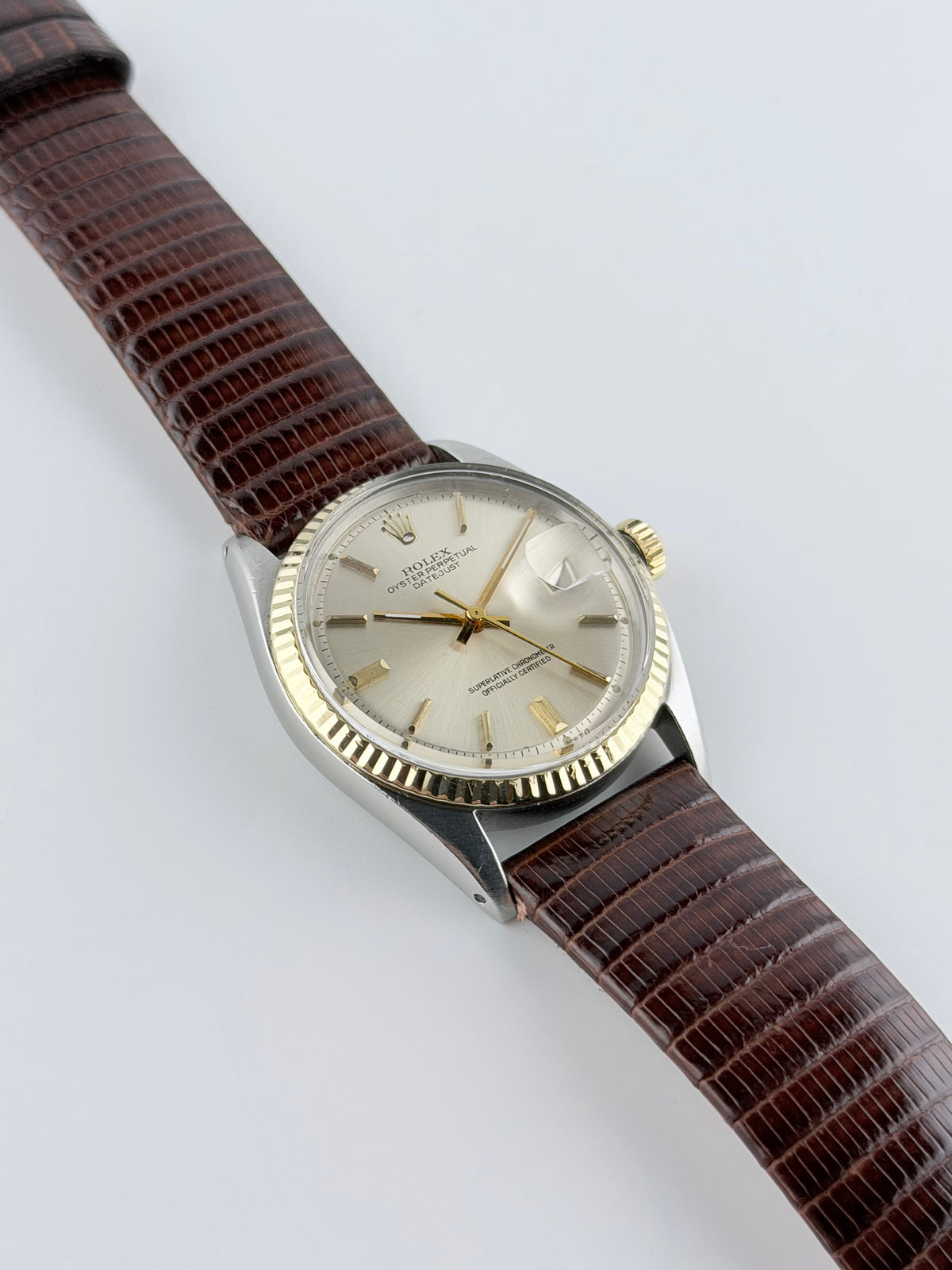 Rolex Datejust Oyster Perpetual Automatic - 1601- Rare Sigma Dial - 18ct yellow gold bezel