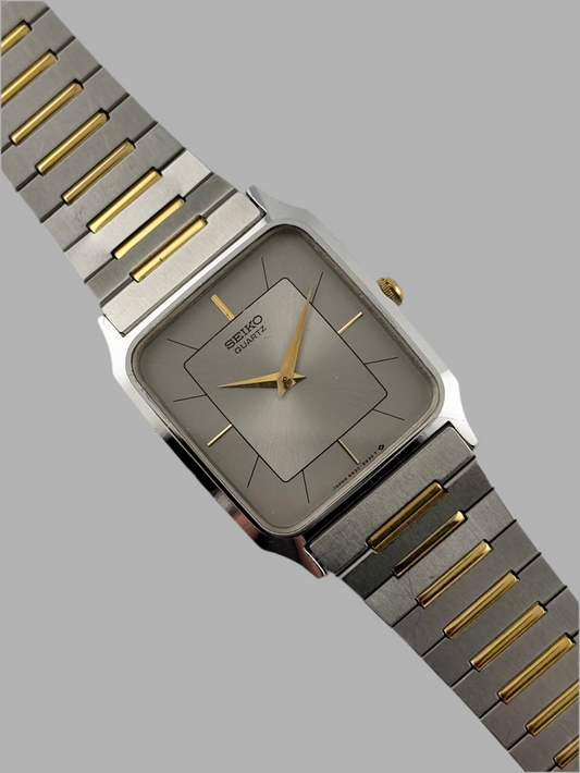 Seiko Tank Quartz 6530 - Rare Two Tone Sunburst Dial
