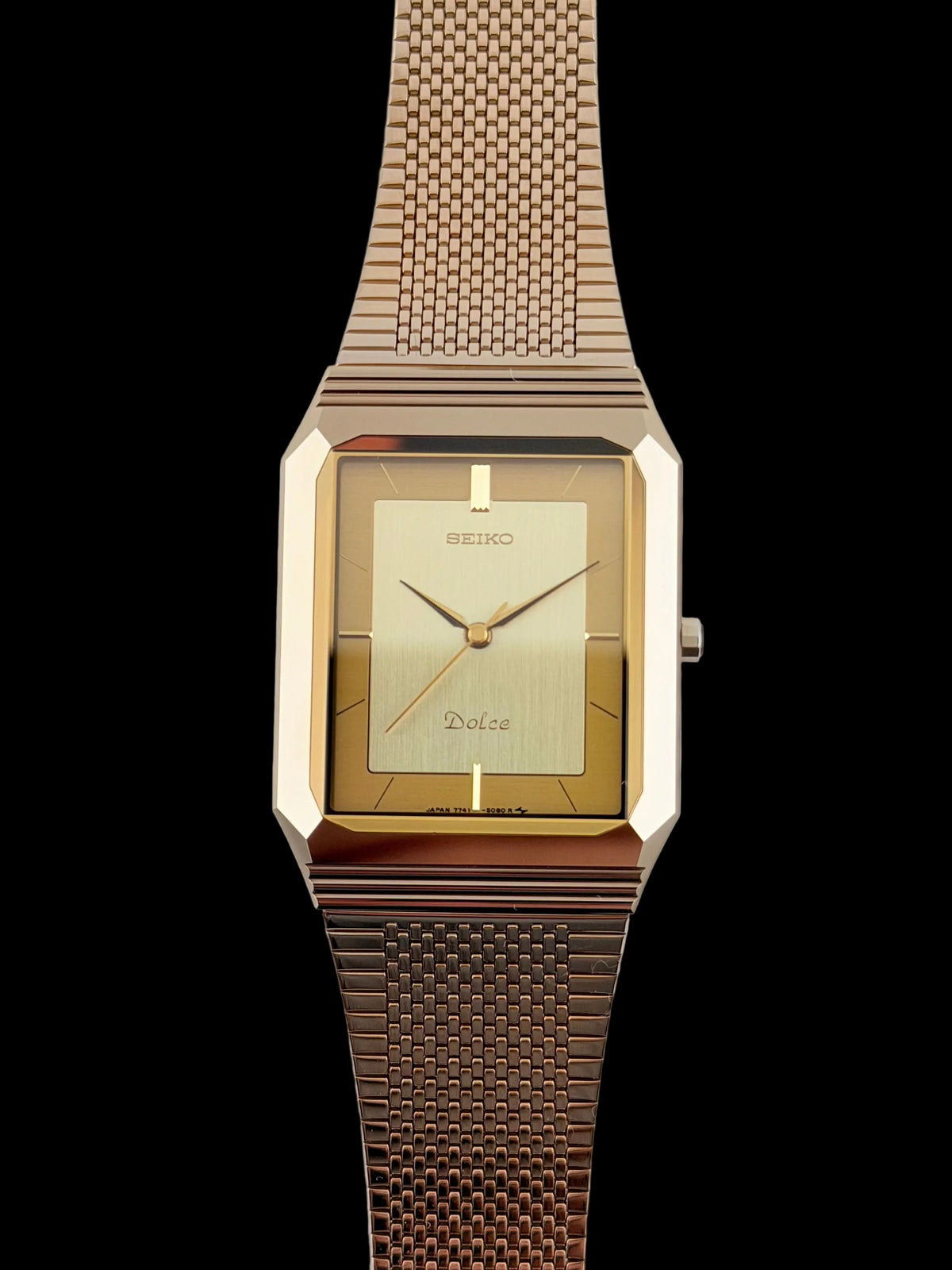 Seiko Dolce Exceline Tank Quartz Box! - 7741-508A Near Mint!