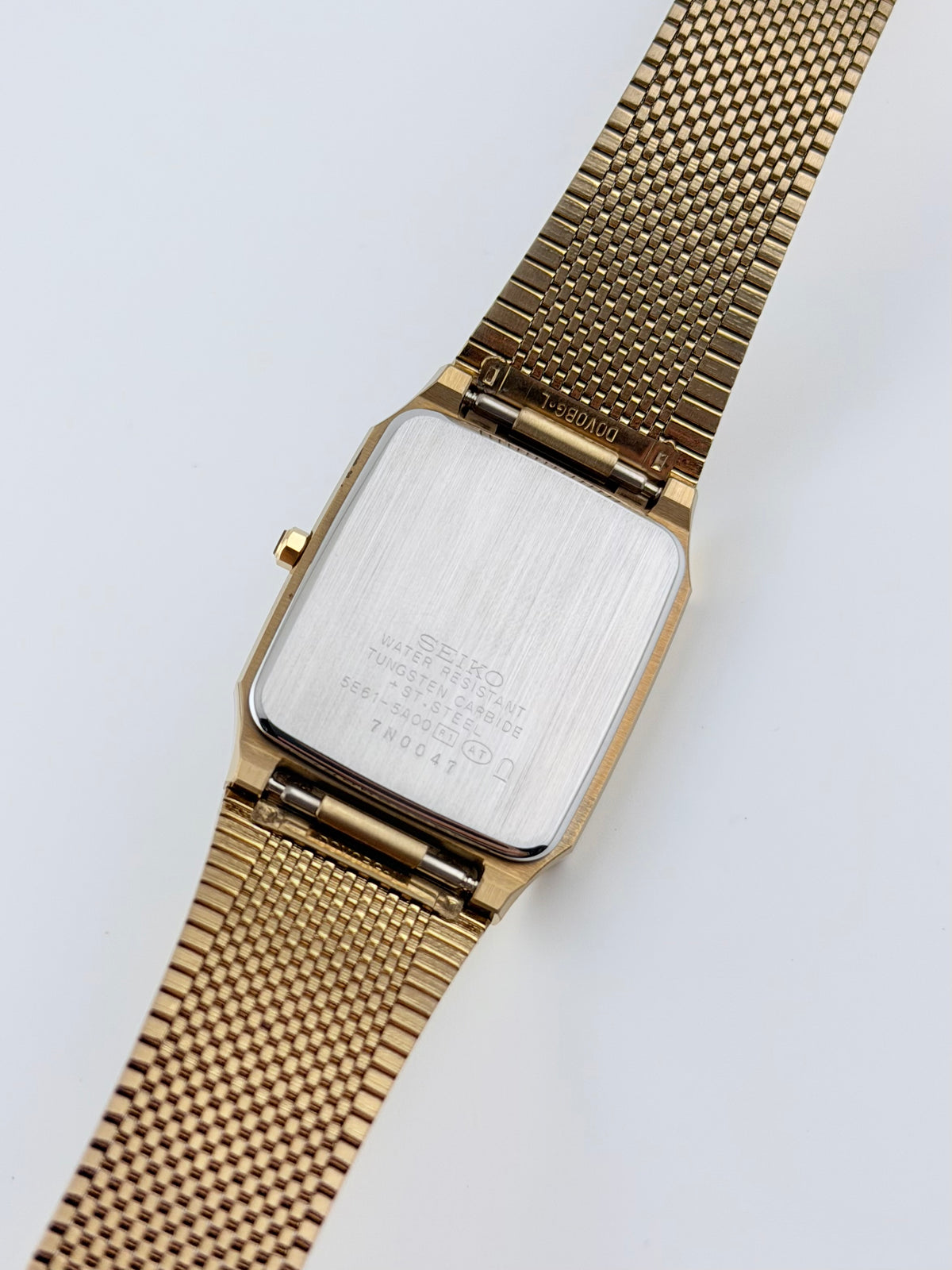 Seiko Dolce Exceline Tank Quartz Box and Tags! - 5E61-5AOO Near Mint!