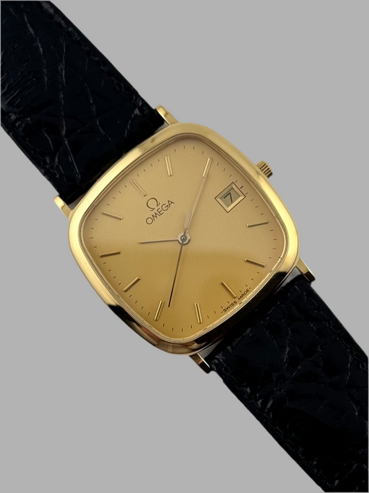 Omega De Ville Tank Quartz Date 196.0317.1 - Box and Papers