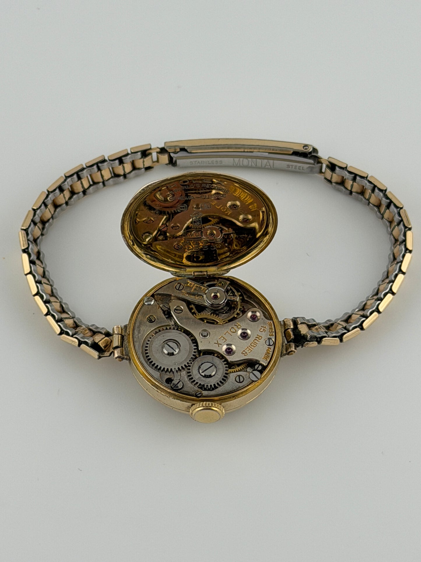 Rolex Ladies Cocktail Watch Manual Wind - Rare 1935/1938 - Solid 9ct Gold