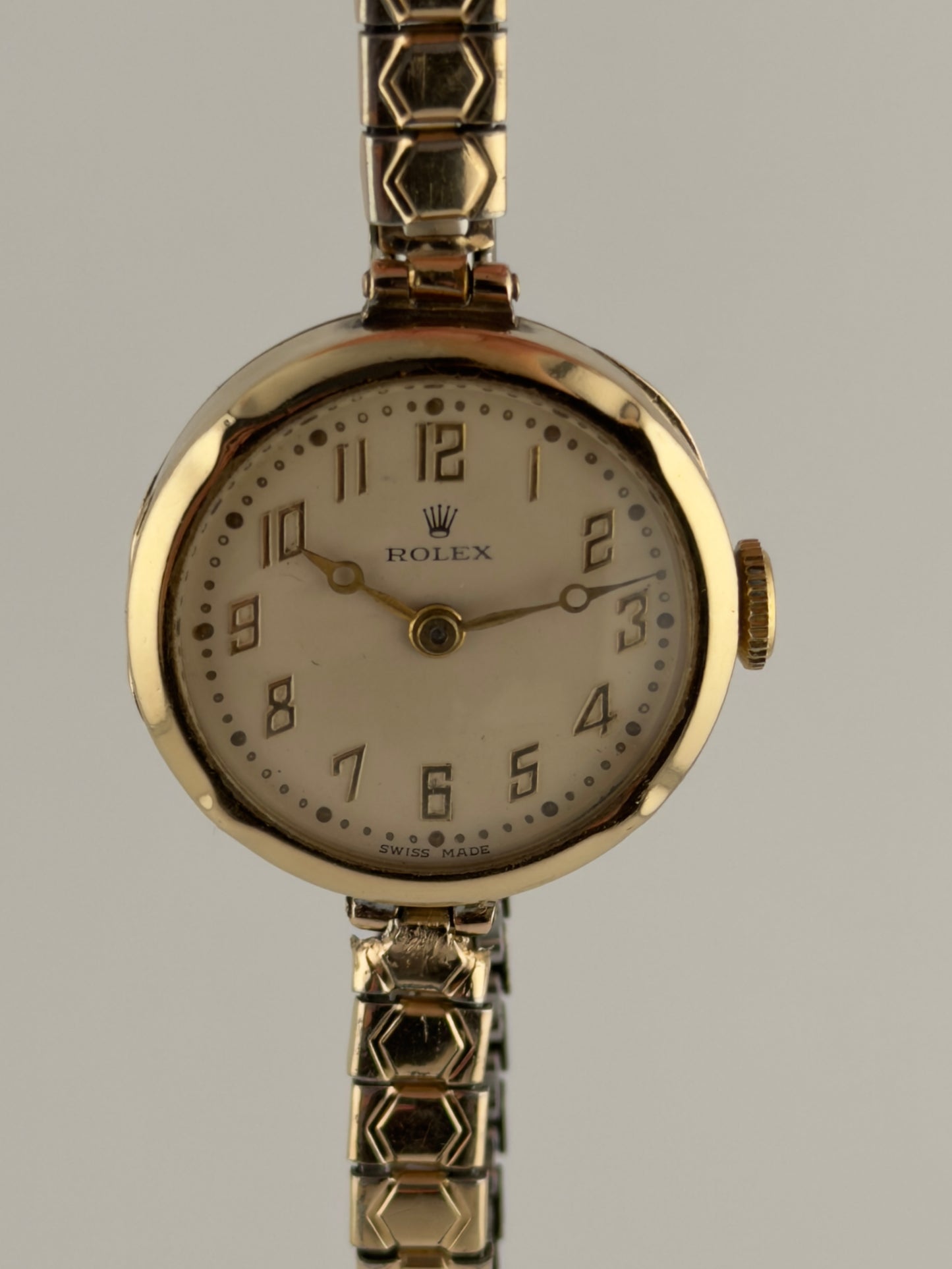 Rolex Ladies Cocktail Watch Manual Wind - Rare 1935/1938 - Solid 9ct Gold