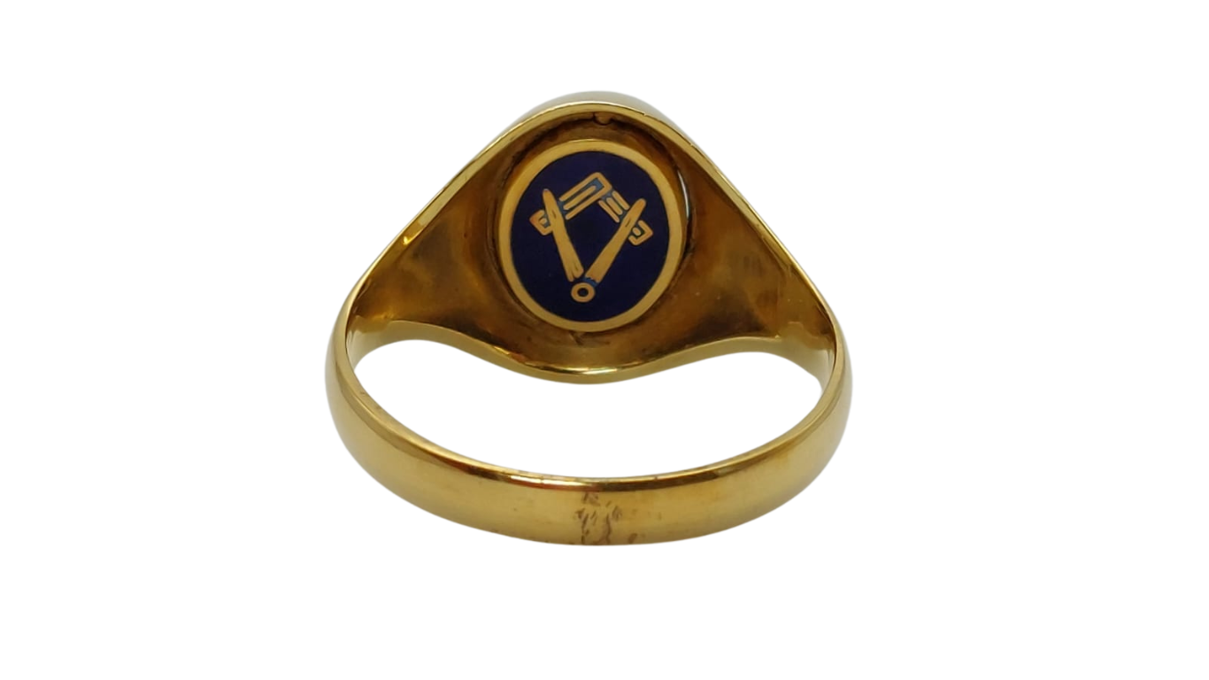 9ct gold masonic swivel ring discount